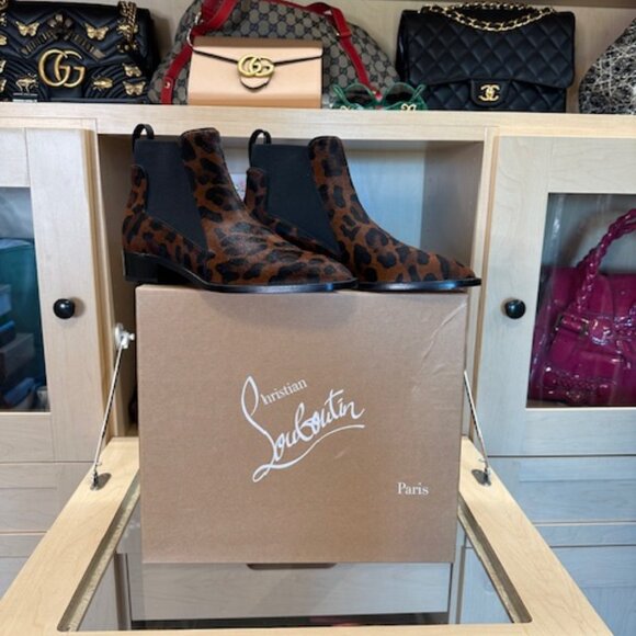 Christian Louboutin Pony Hair Chelsea Boots Women's Size 38 - Picture 4 of 7